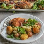 Chaat Masala Chicken, Potato and Cauliflower Sheet Pan Dinner