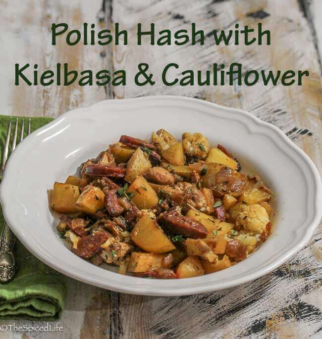 Polish Hash with Kielbasa and Cauliflower