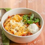 Traditional Chili, Midwestern Style with beans and ground beef