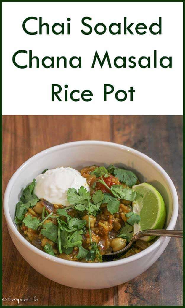 Chai Soaked Chana Masala Rice Pot