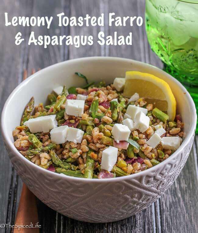 Lemony Toasted Farro and Asparagus Salad