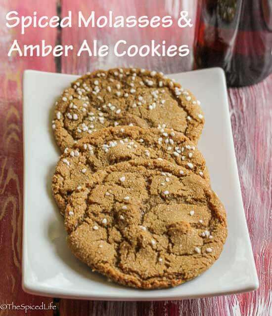 Spiced Molasses Amber Ale Cookies