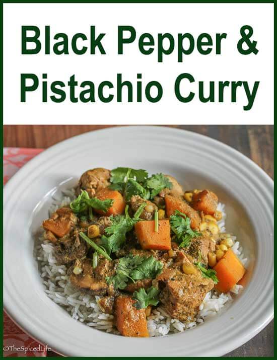 One Pot Black Pepper and Pistachio Curry with Chicken