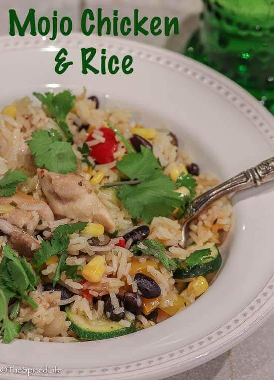 Mojo Chicken and Rice: using leftover rice