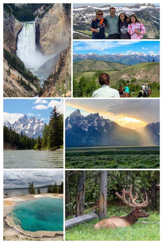Visiting Yellowstone and Teton National Parks collage